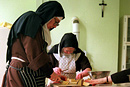 Nuns preparing a meal