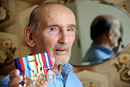 Portrait of a war veteran with his medals