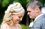 Emily & Dave celebrate on their wedding day