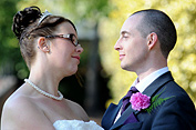 Hollie & Stu celebrate on their wedding day