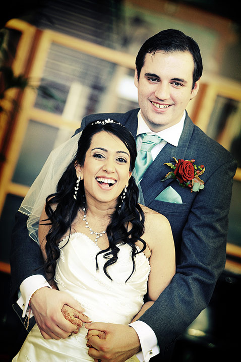 Portrait of the bride and groom