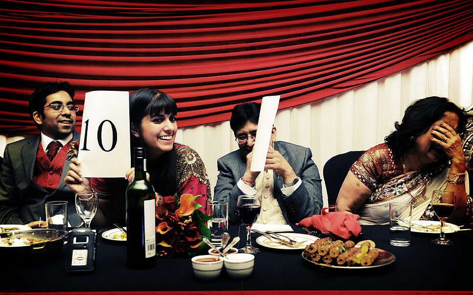 The top table marking the bridesmaids dancing