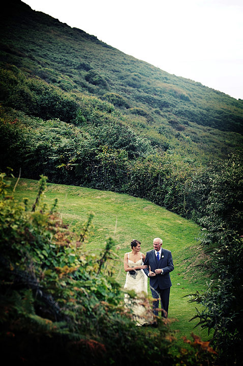 The bride with her father